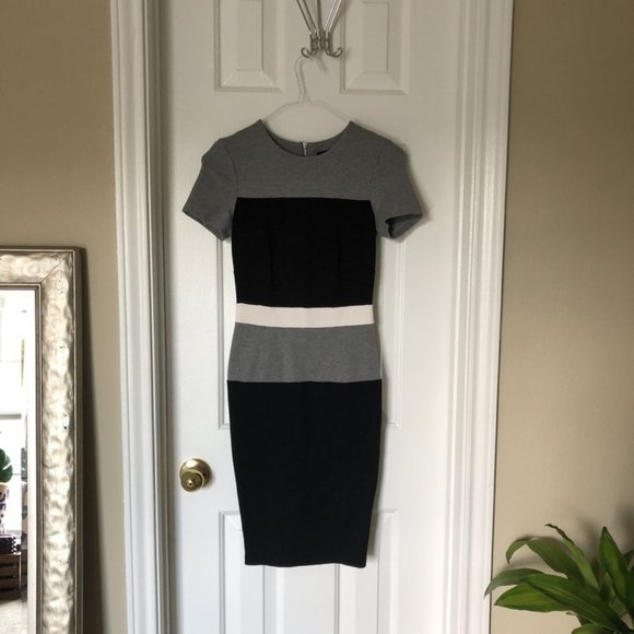 French Connection Lula Stretch Sheath Dress 0 - Picture 2 of 6